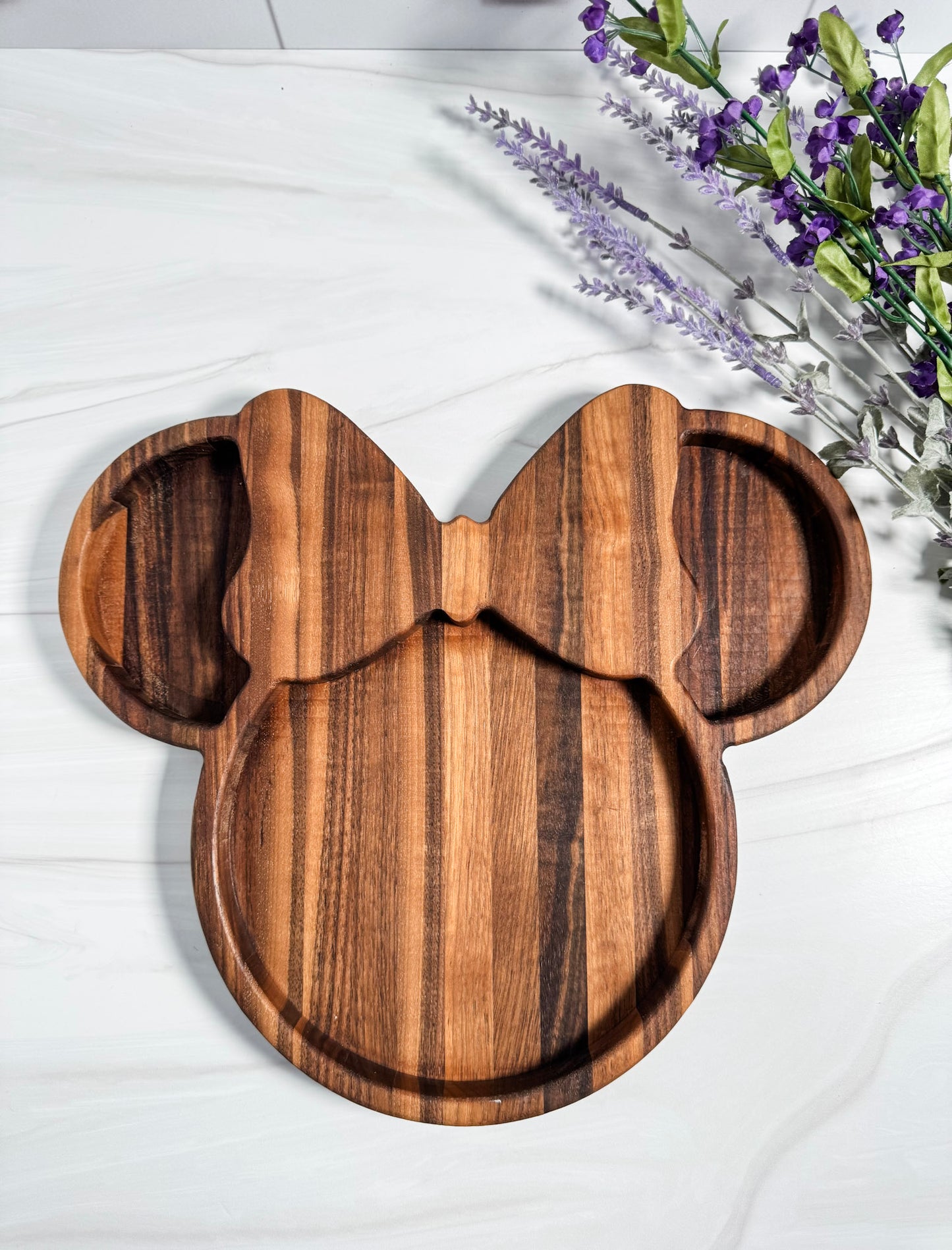 Mickey and Minnie Mouse Snack Plate