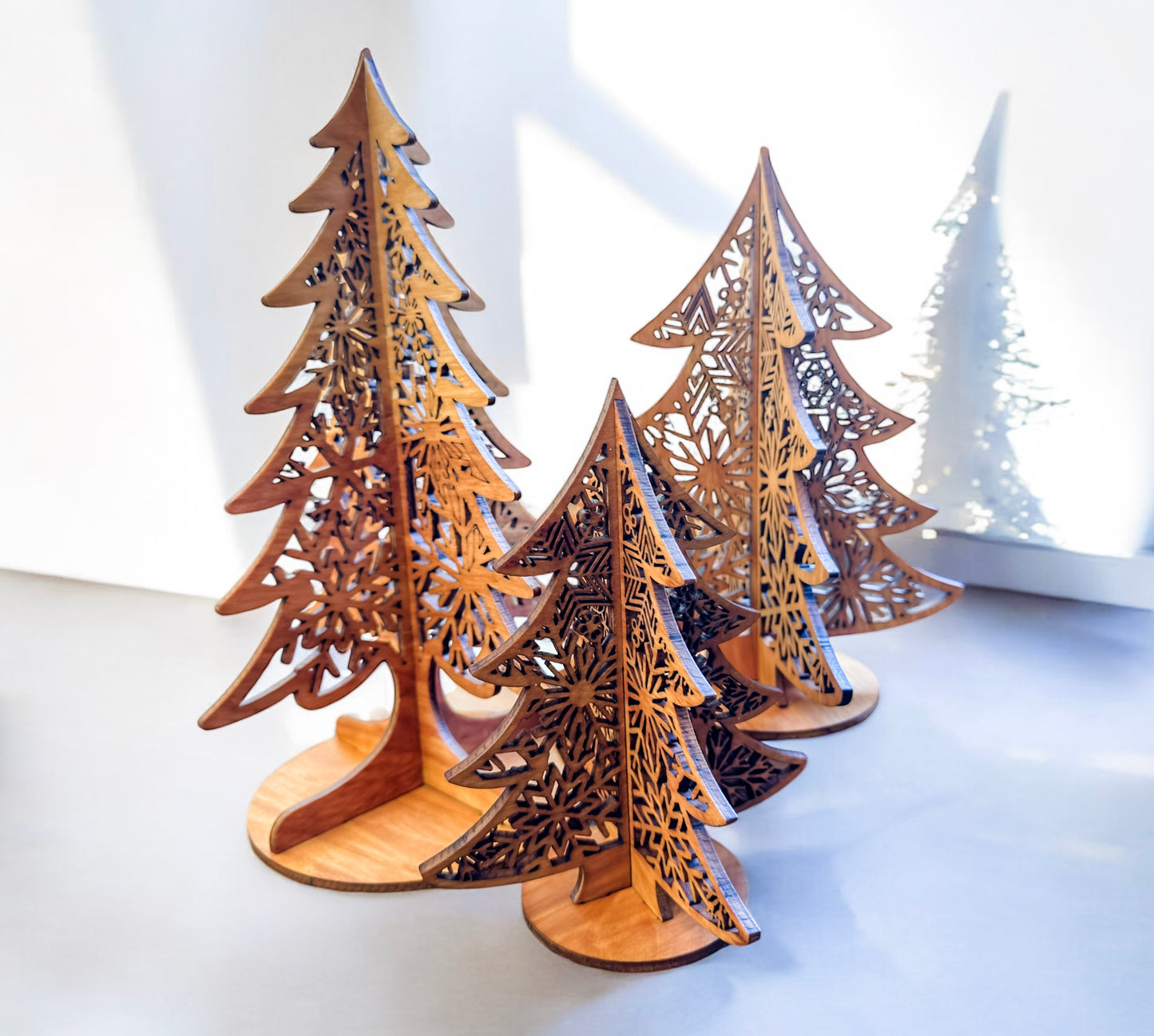 Holiday Tabletop and Mantel Trees
