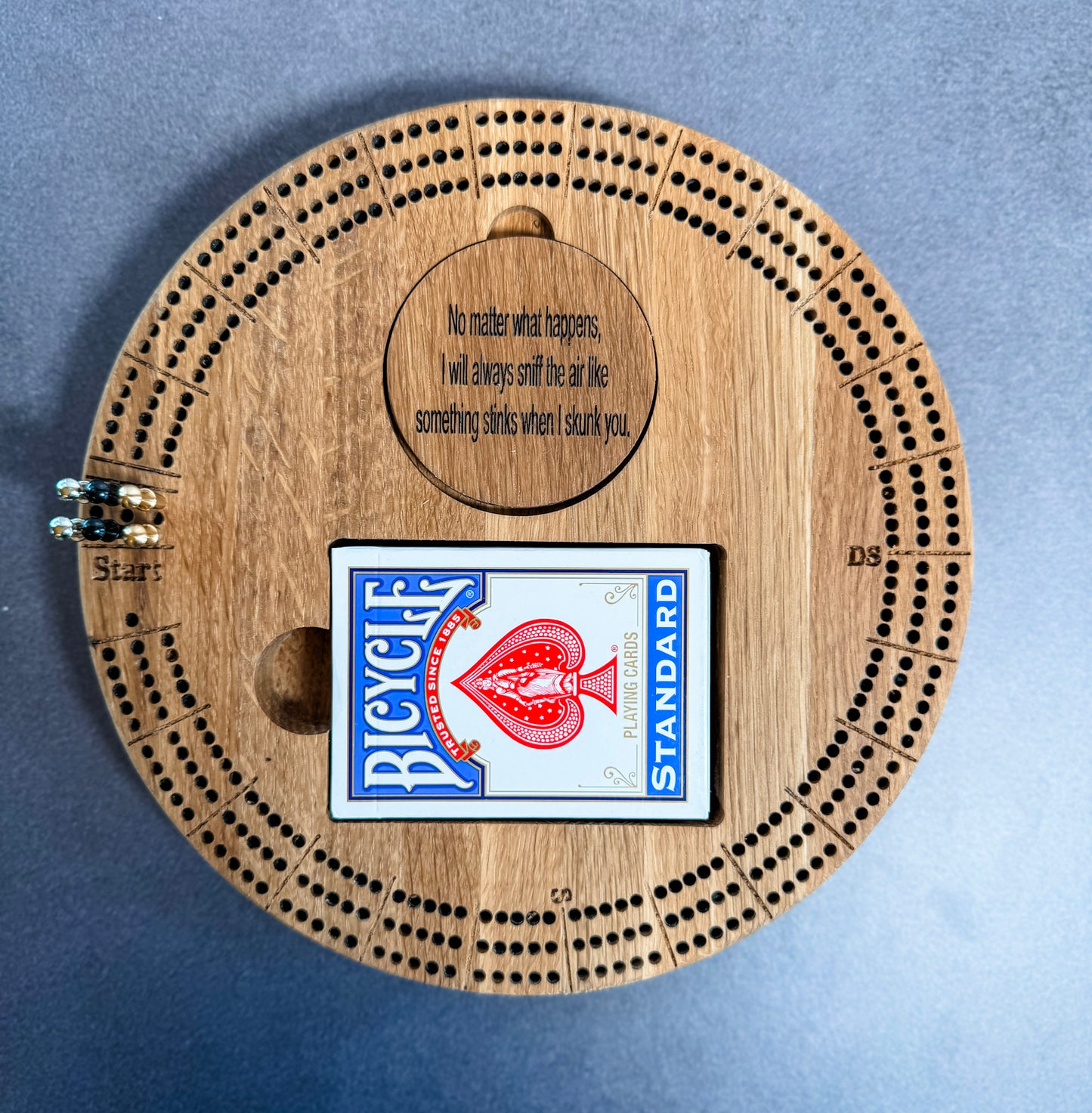 Mini Circular Cribbage Board - Travel Size