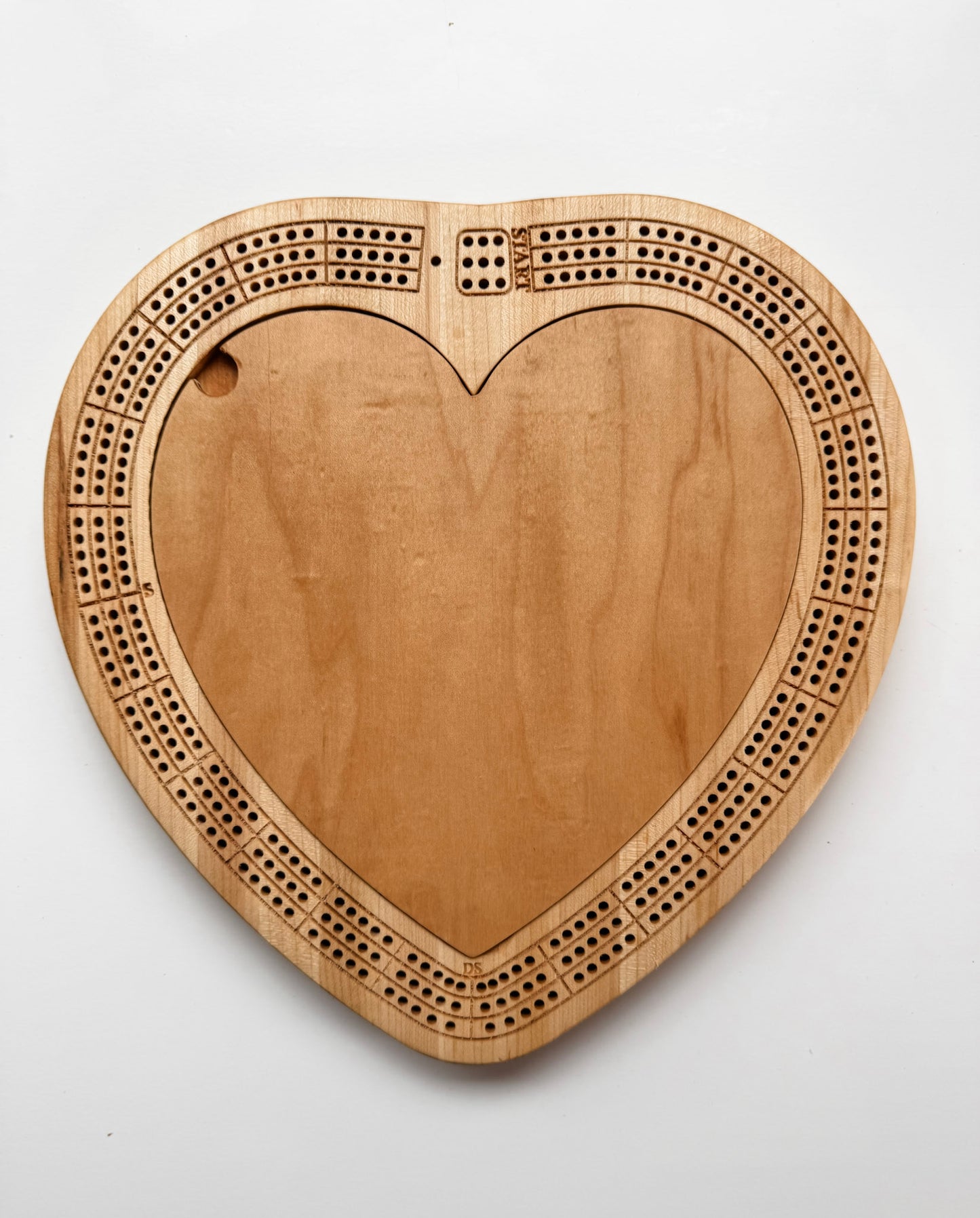 Heart-Shaped Cribbage Board