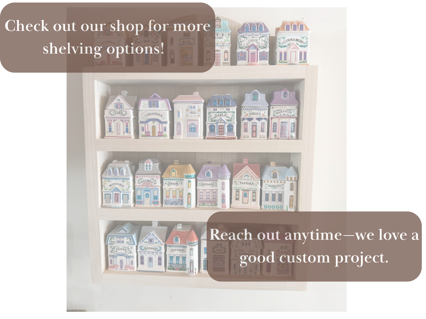 Paint-Ready Spice Rack for Lenox Spice Village