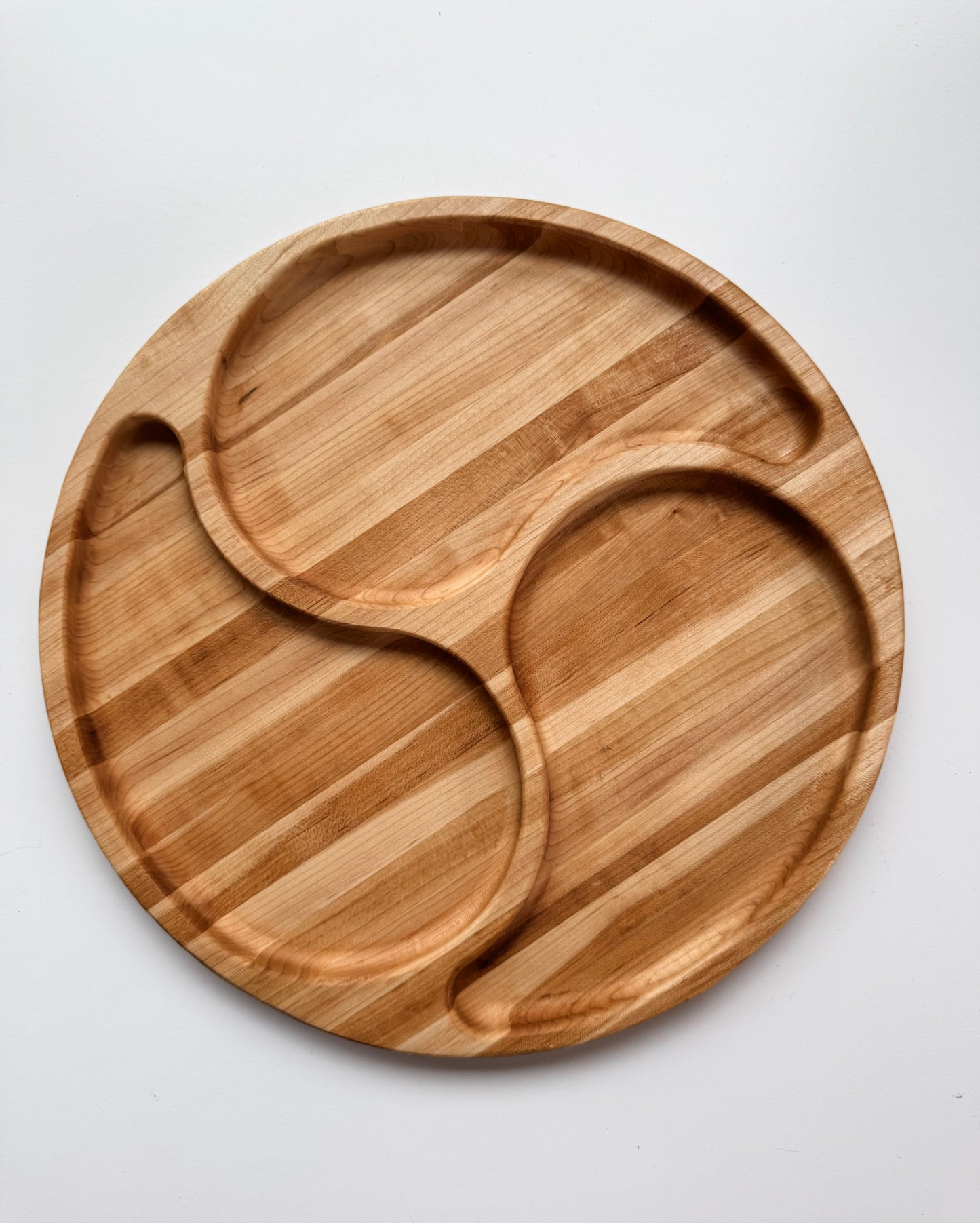 Three Section Swirl Serving Tray