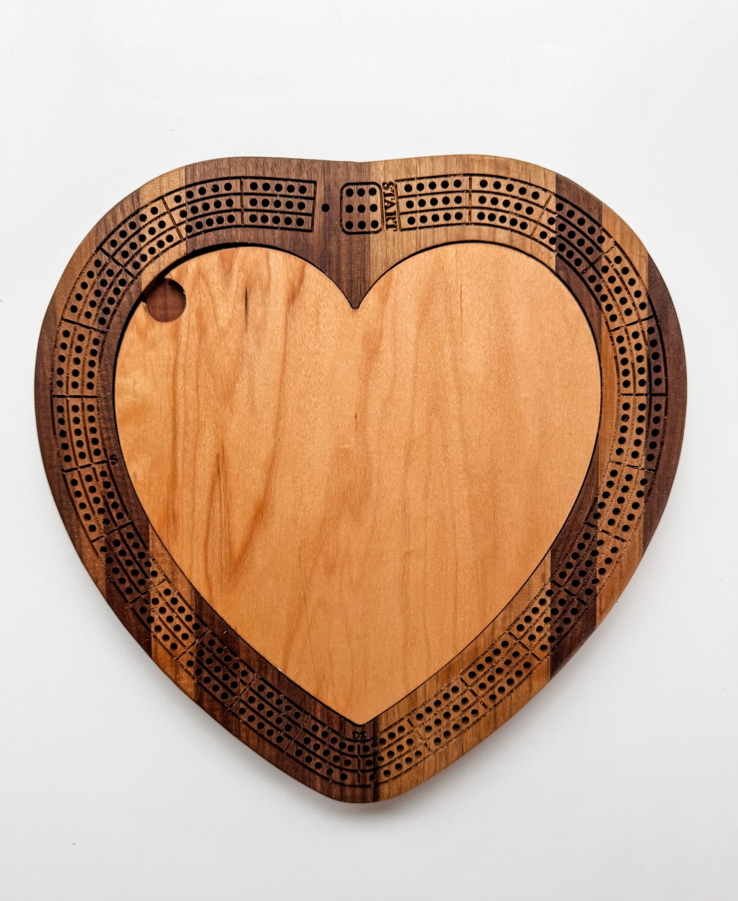 Heart-Shaped Cribbage Board