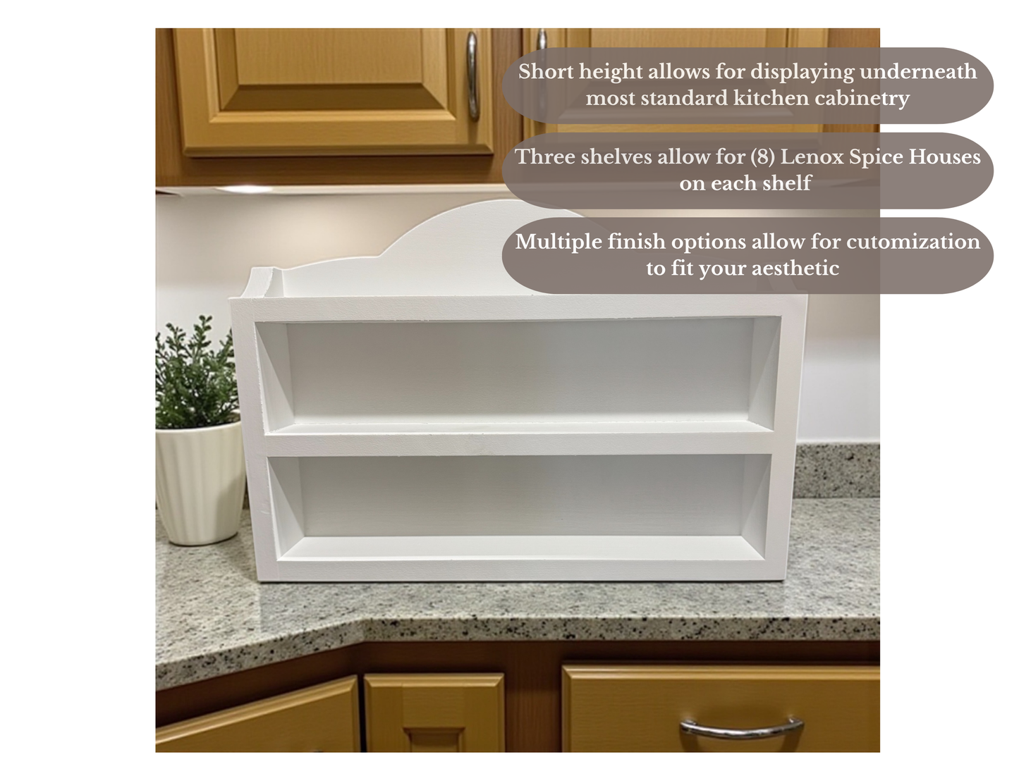 Countertop Lenox Spice Rack - Painted