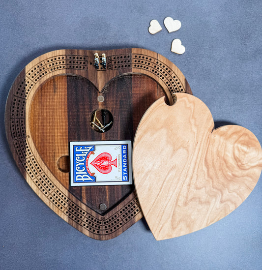 Heart-Shaped Cribbage Board