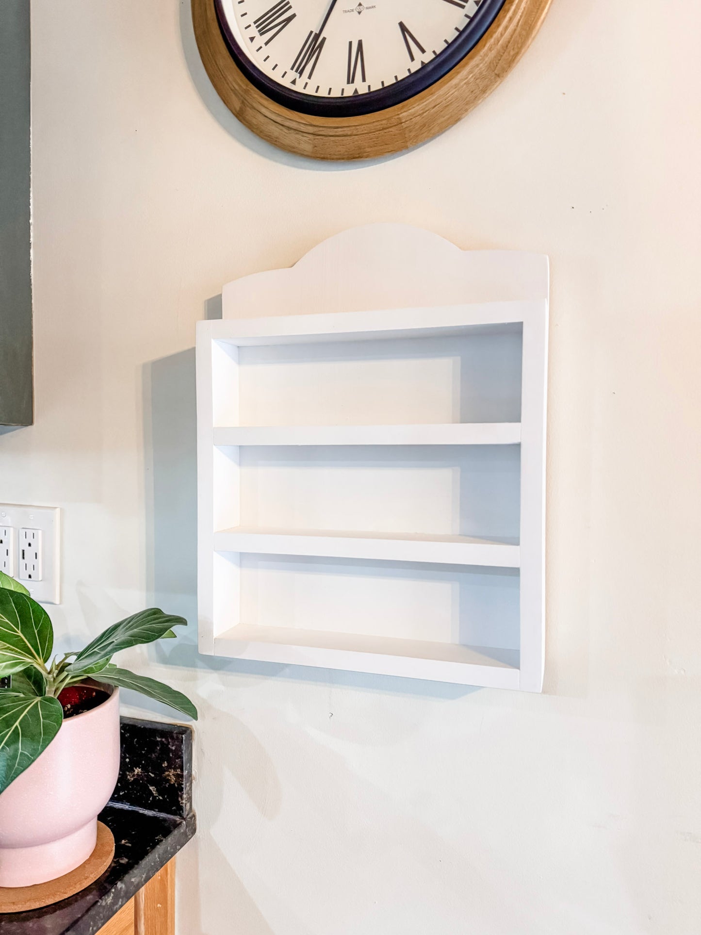 White Lenox Village Spice Rack Shelf