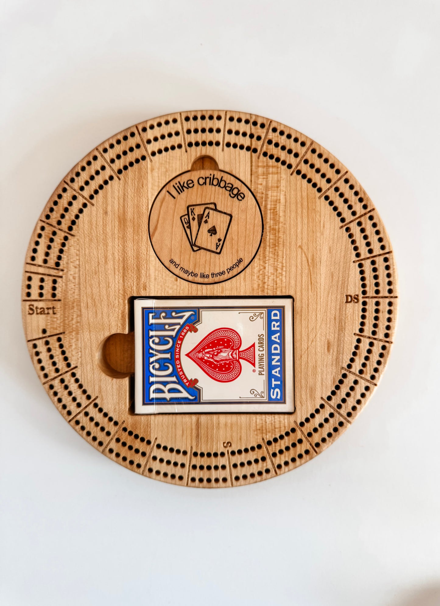 Mini Circular Cribbage Board - Travel Size