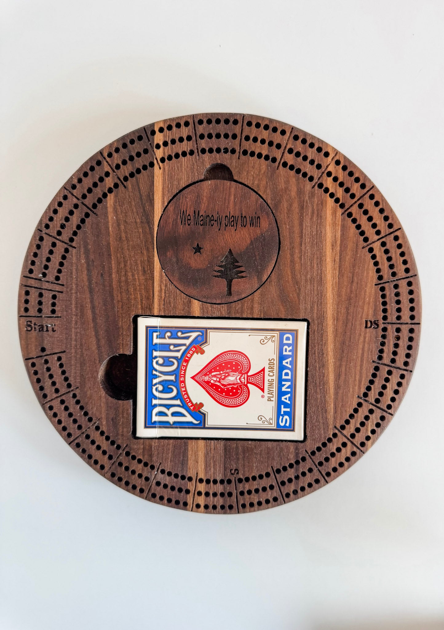 Mini Circular Cribbage Board - Travel Size