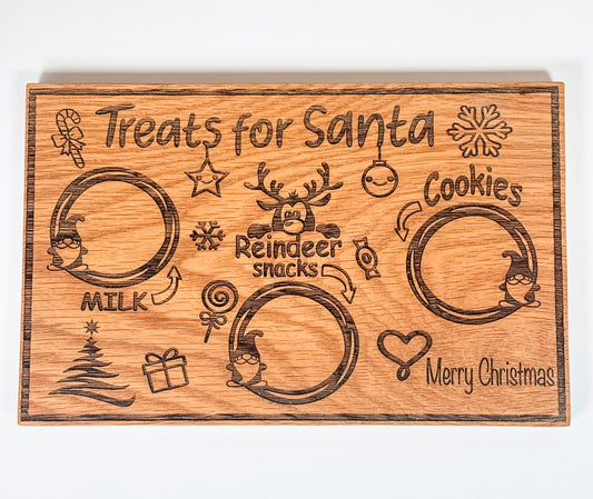 "Treats for Santa" Wooden Tray