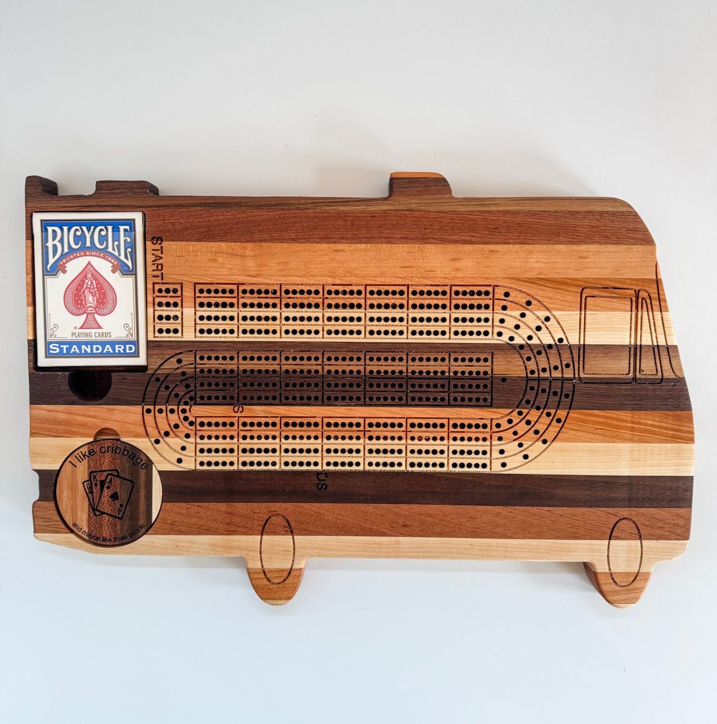 Motorcoach Cribbage Board