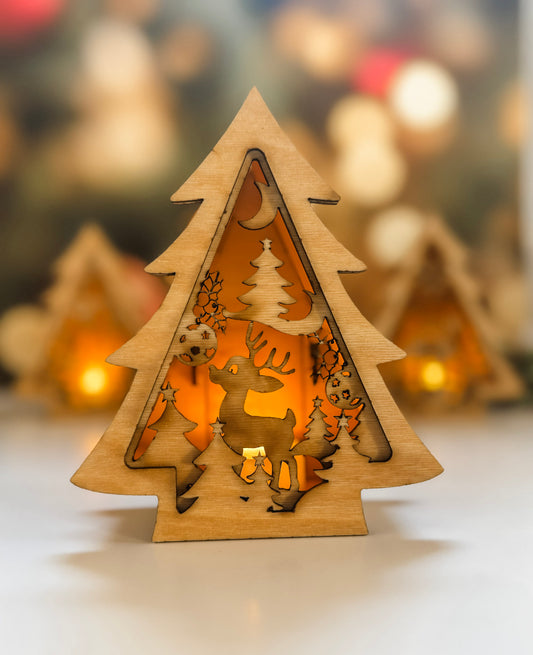 Tea Light Holiday Scene