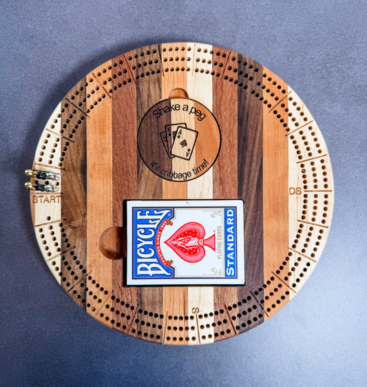 Mini Circular Cribbage Board - Travel Size