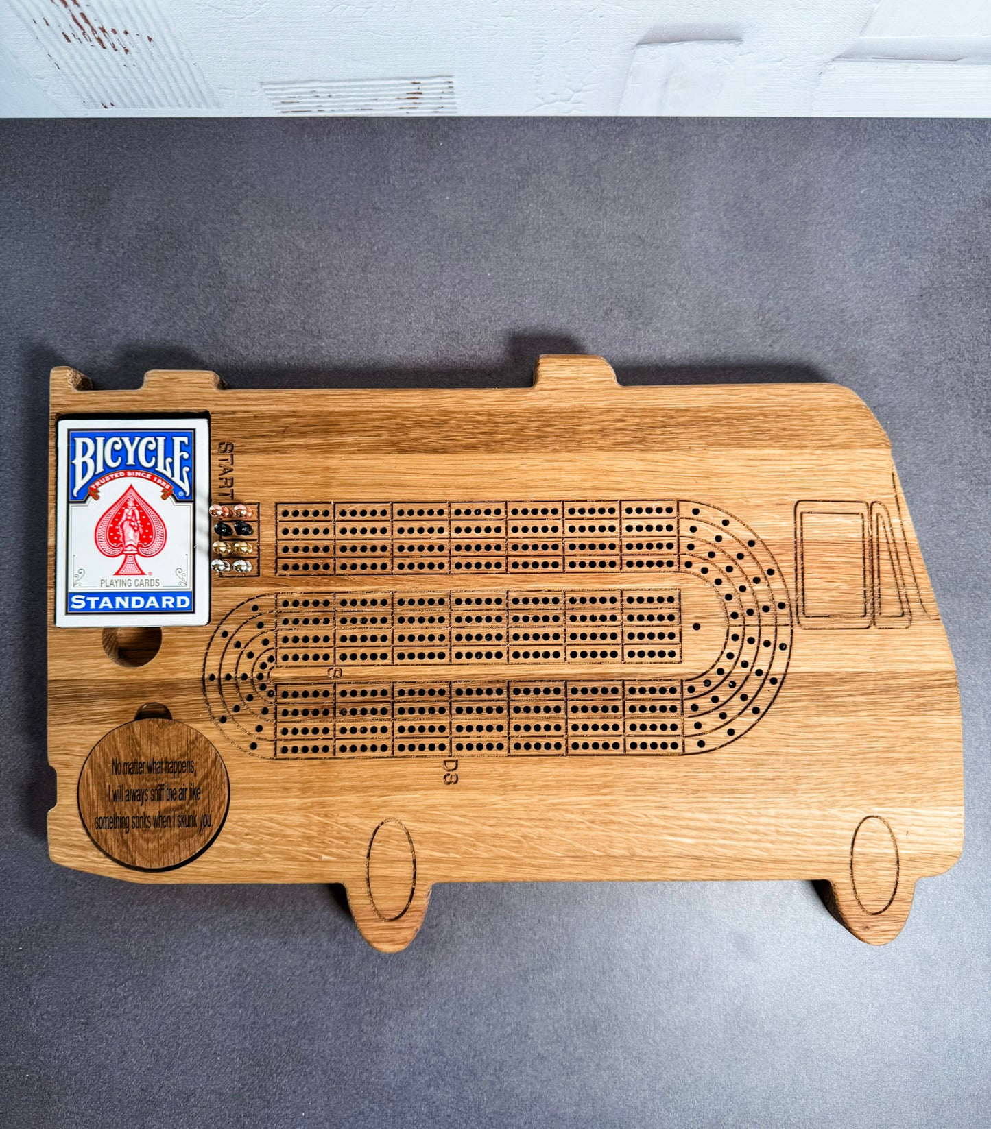 Motorcoach Cribbage Board