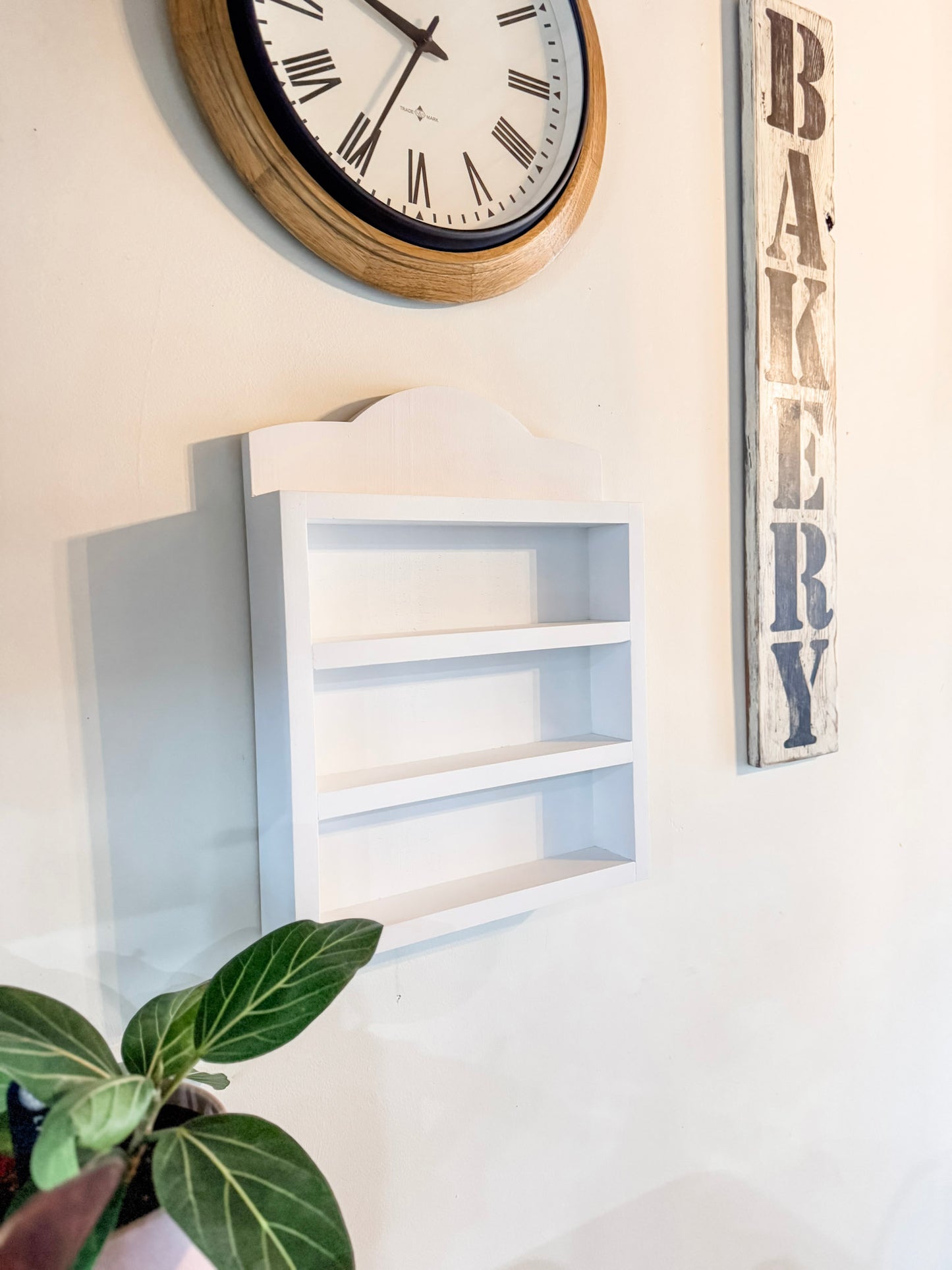 White Lenox Village Spice Rack Shelf