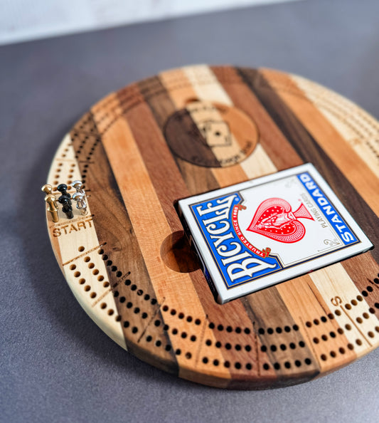 Mini Circular Cribbage Board - Travel Size
