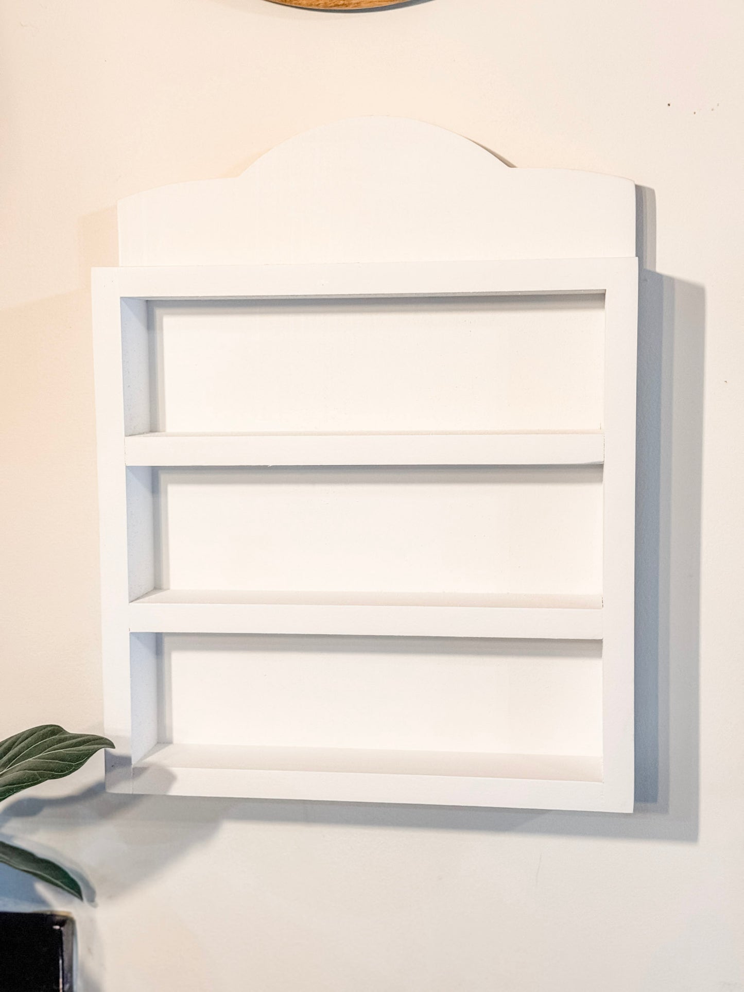 White Lenox Village Spice Rack Shelf