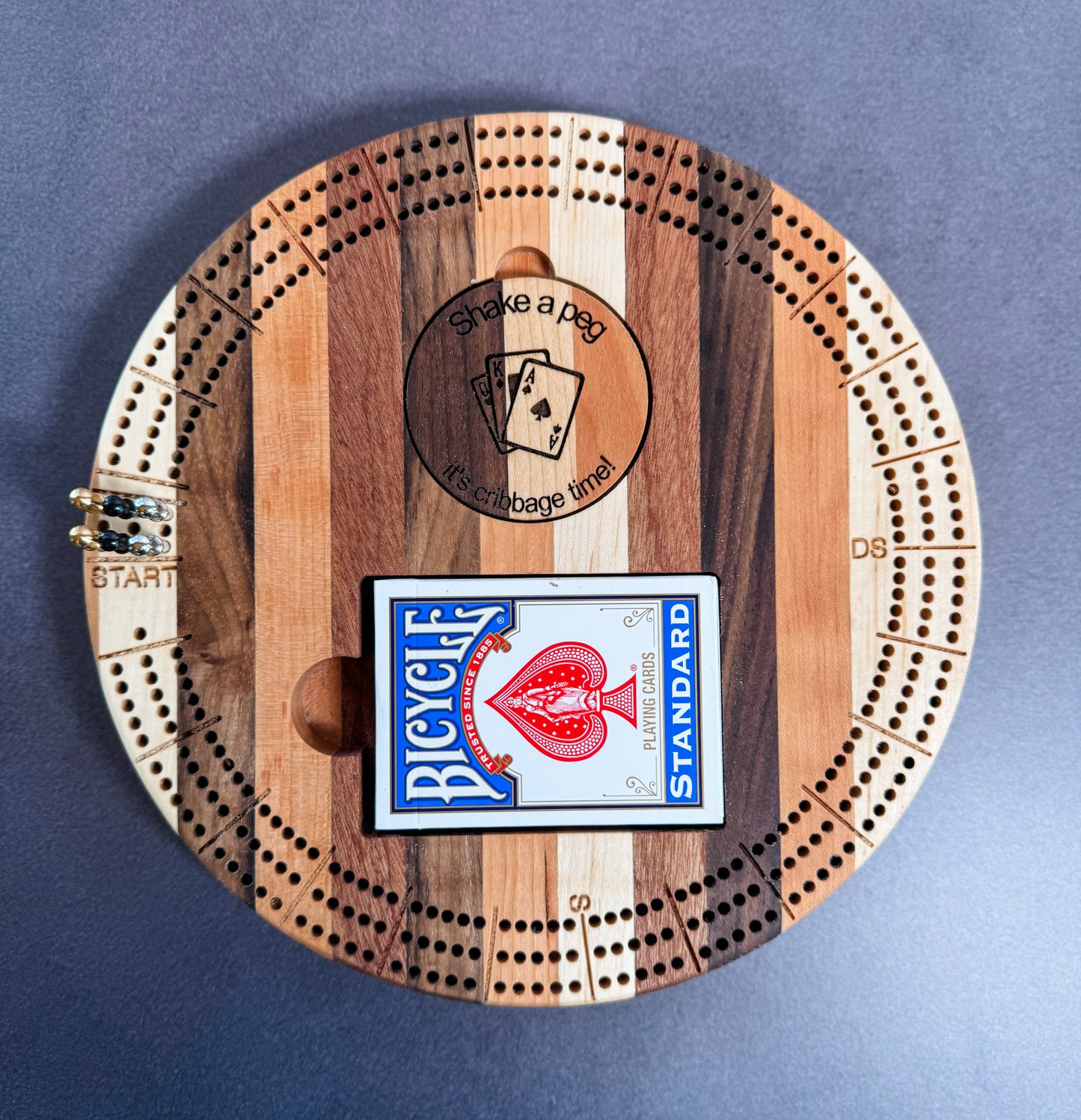 Mini Circular Cribbage Board - Travel Size