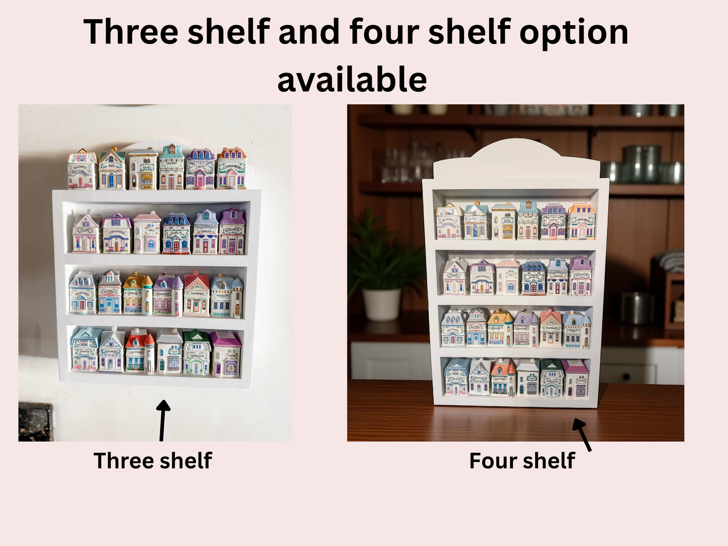 White Lenox Village Spice Rack Shelf