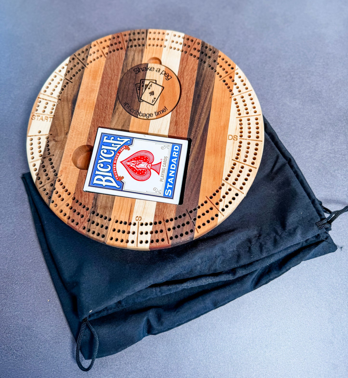 Mini Circular Cribbage Board - Travel Size