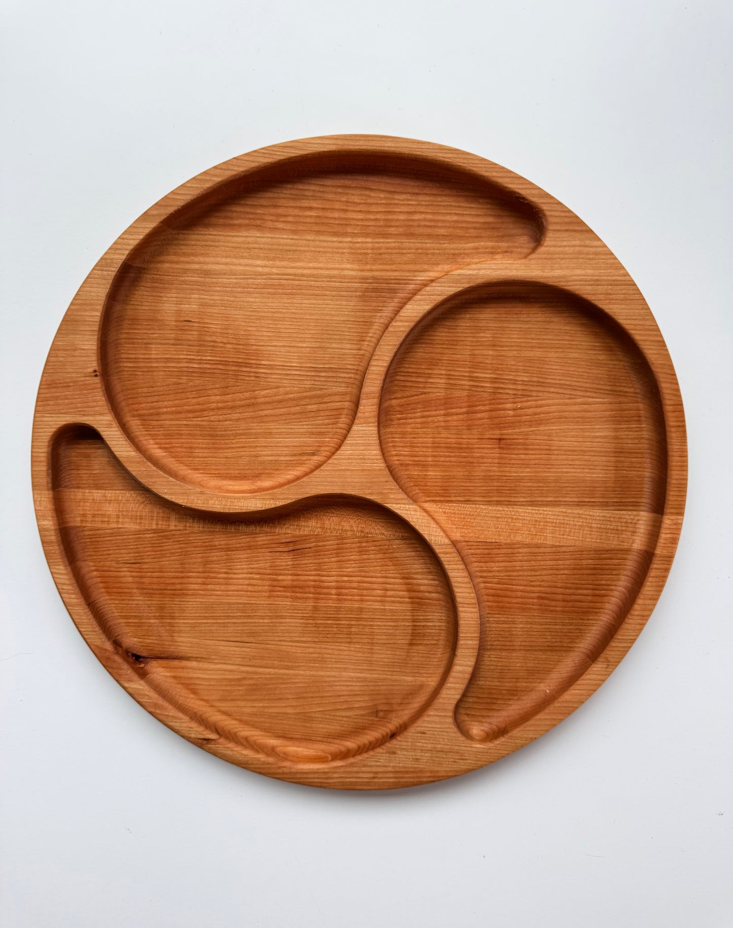 Three Section Swirl Serving Tray