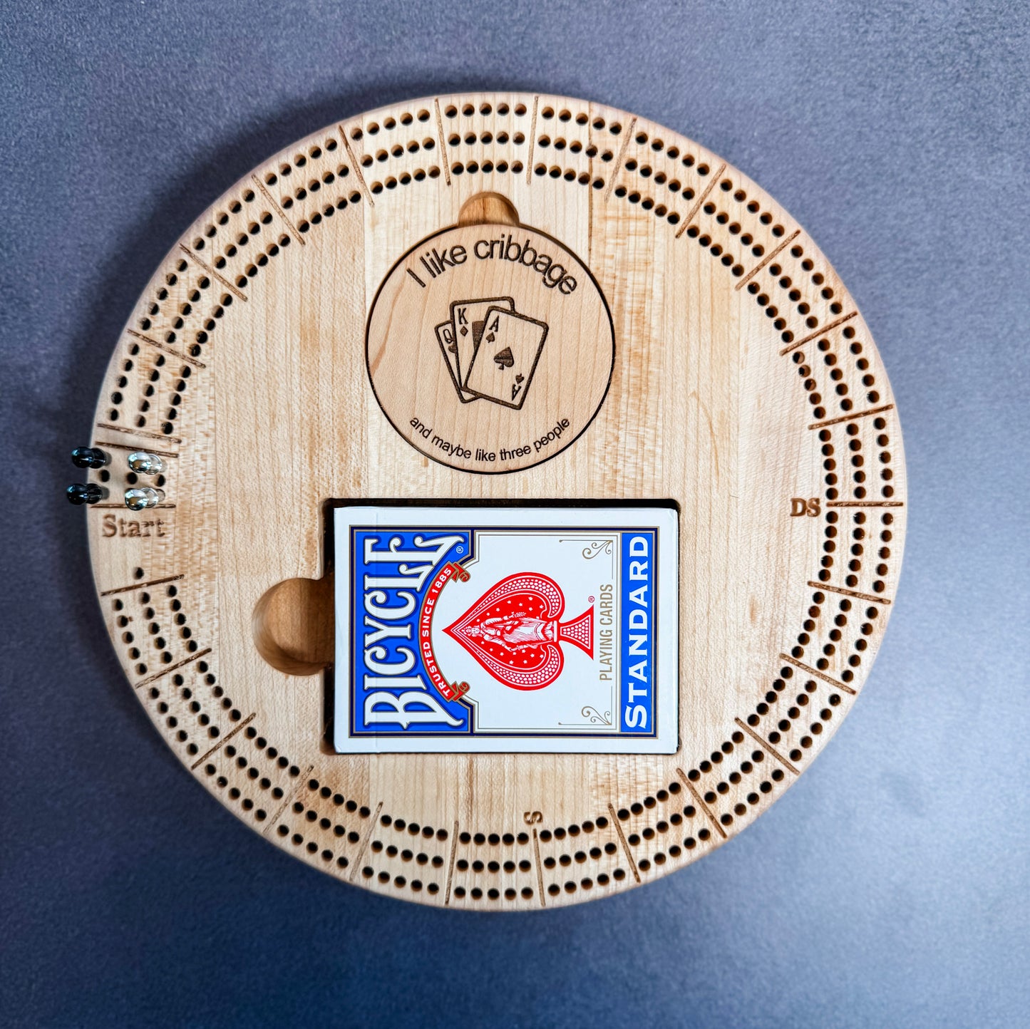 Mini Circular Cribbage Board - Travel Size