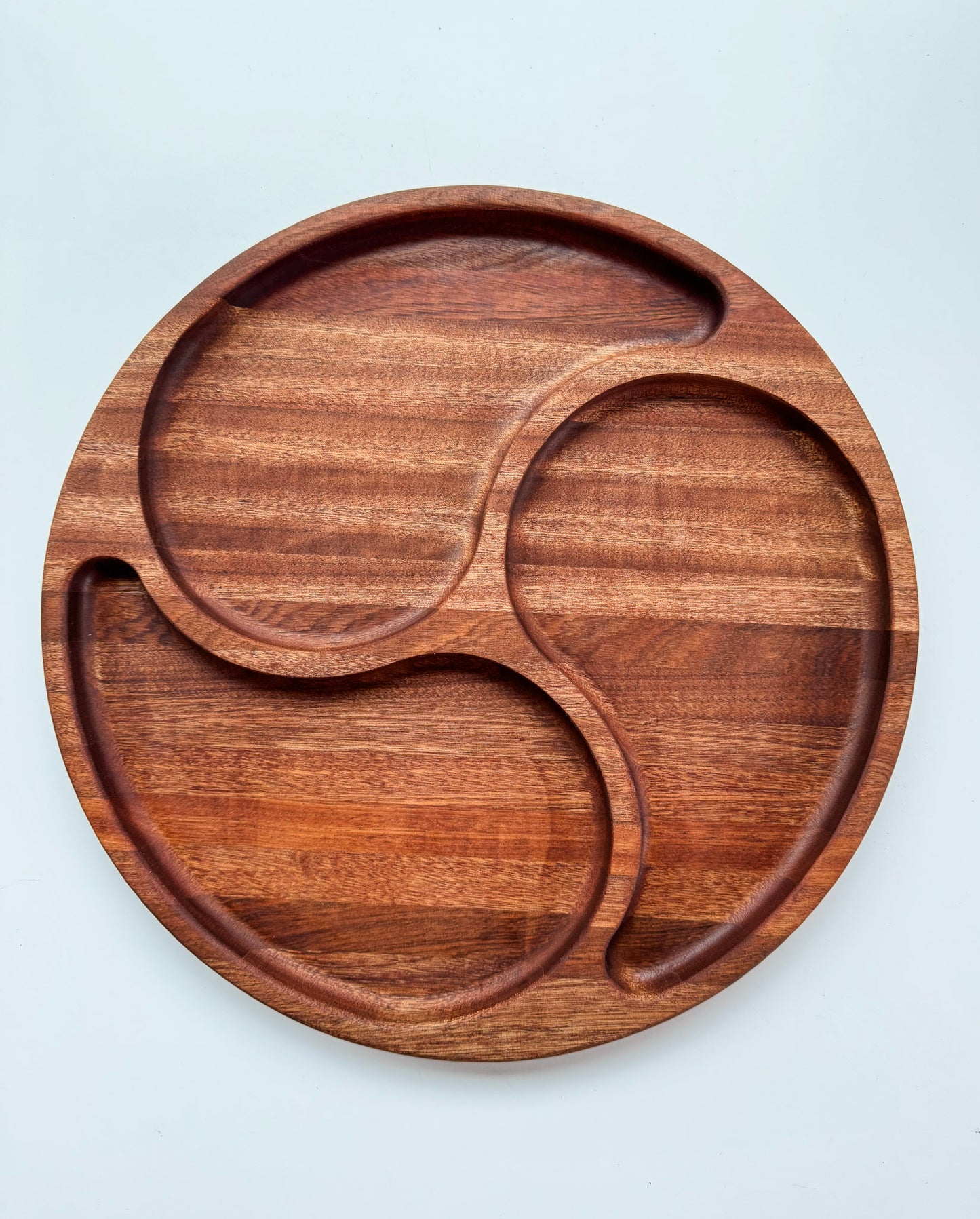 Three Section Swirl Serving Tray