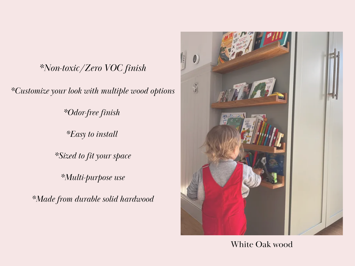 White Oak Nursery Book Shelf