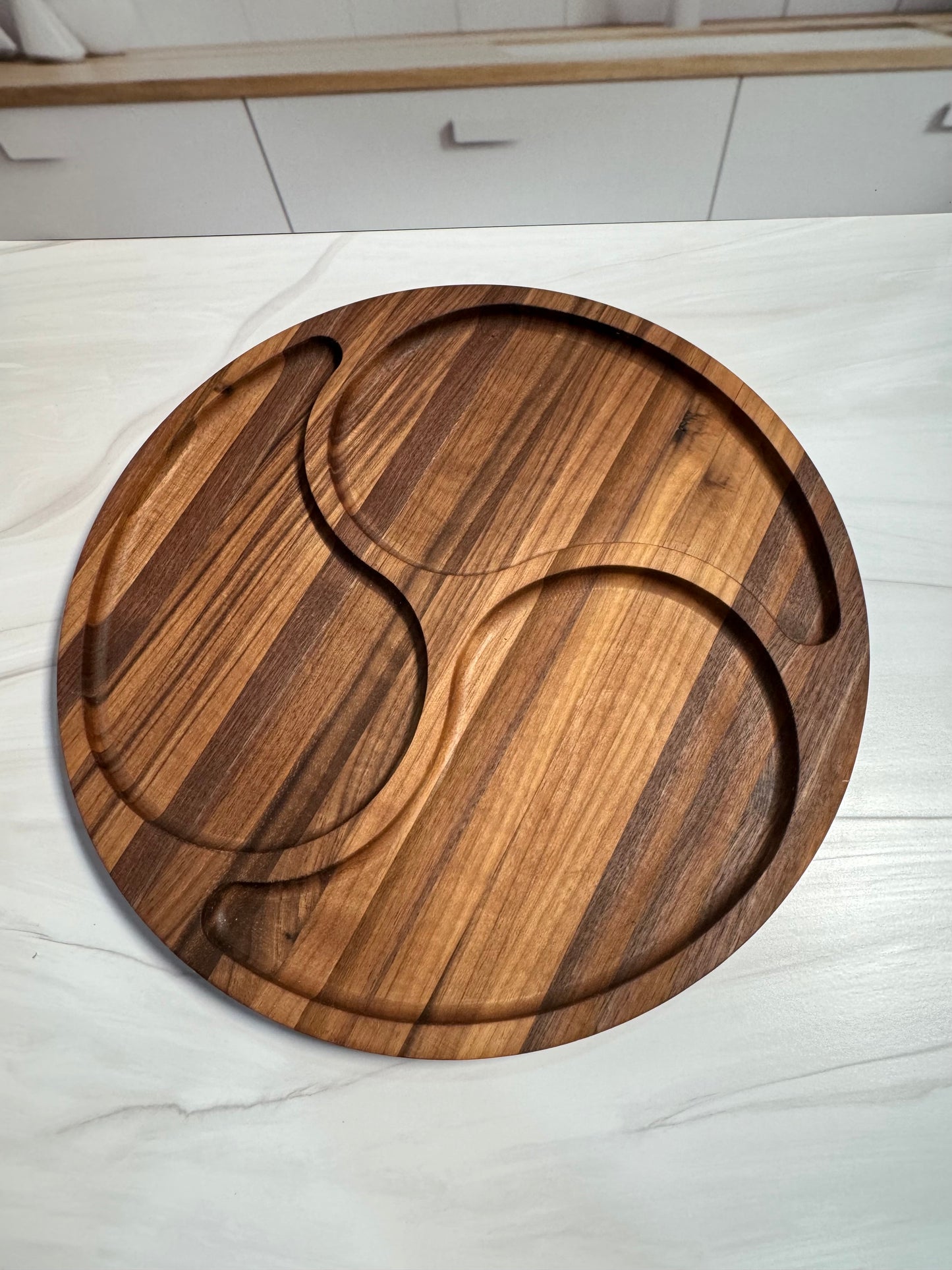 Three Section Swirl Serving Tray