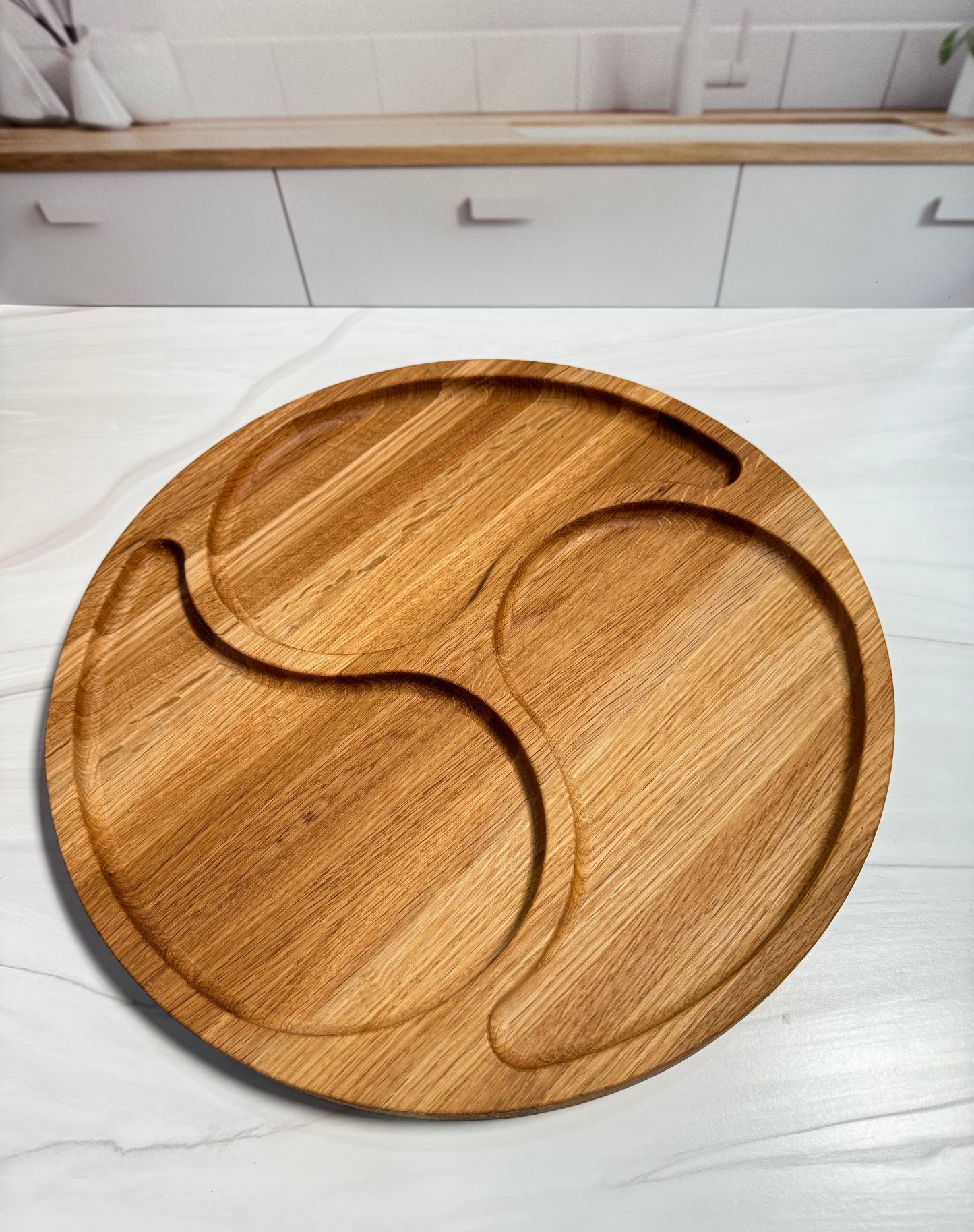 Three Section Swirl Serving Tray