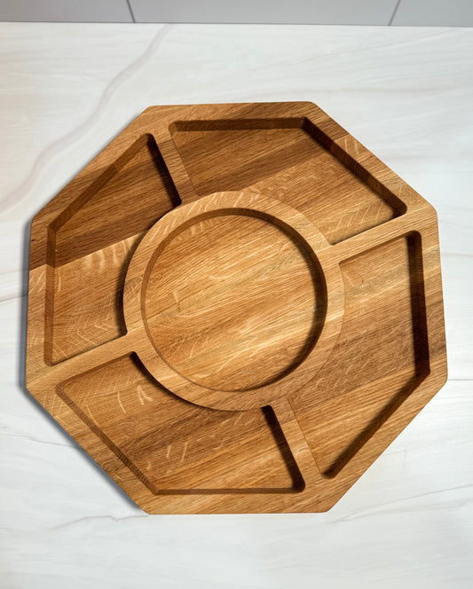 Octagonal Five Section Serving Tray