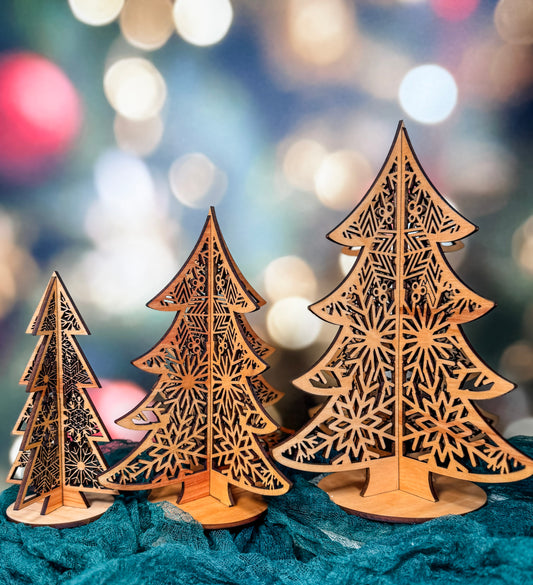 Holiday Tabletop and Mantel Trees