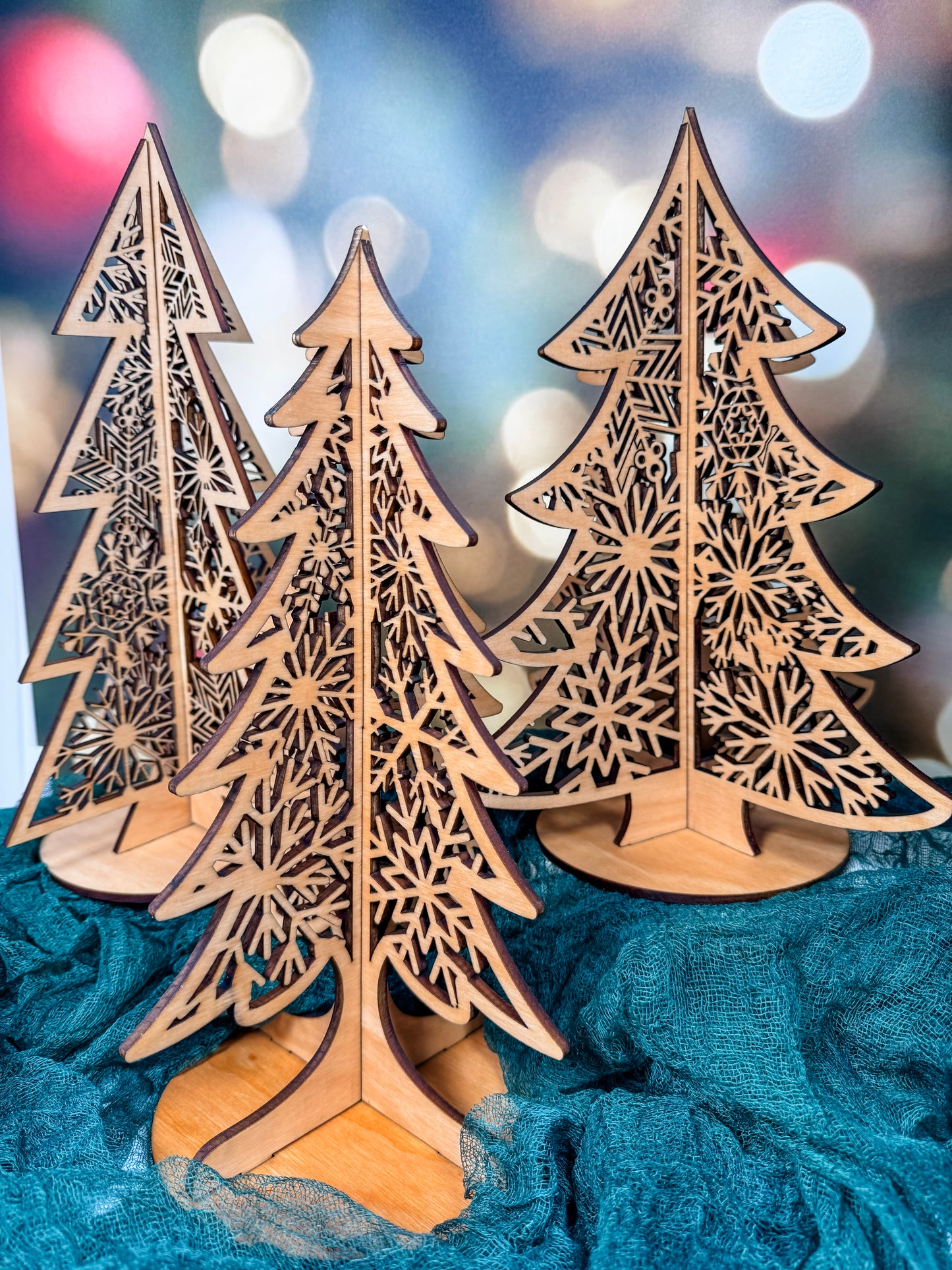 Holiday Tabletop and Mantel Trees