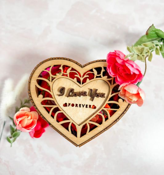 'I Love You' heart shaped box