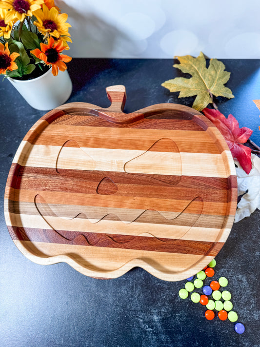 Jack-o-Lantern Serving Tray and Decor Piece