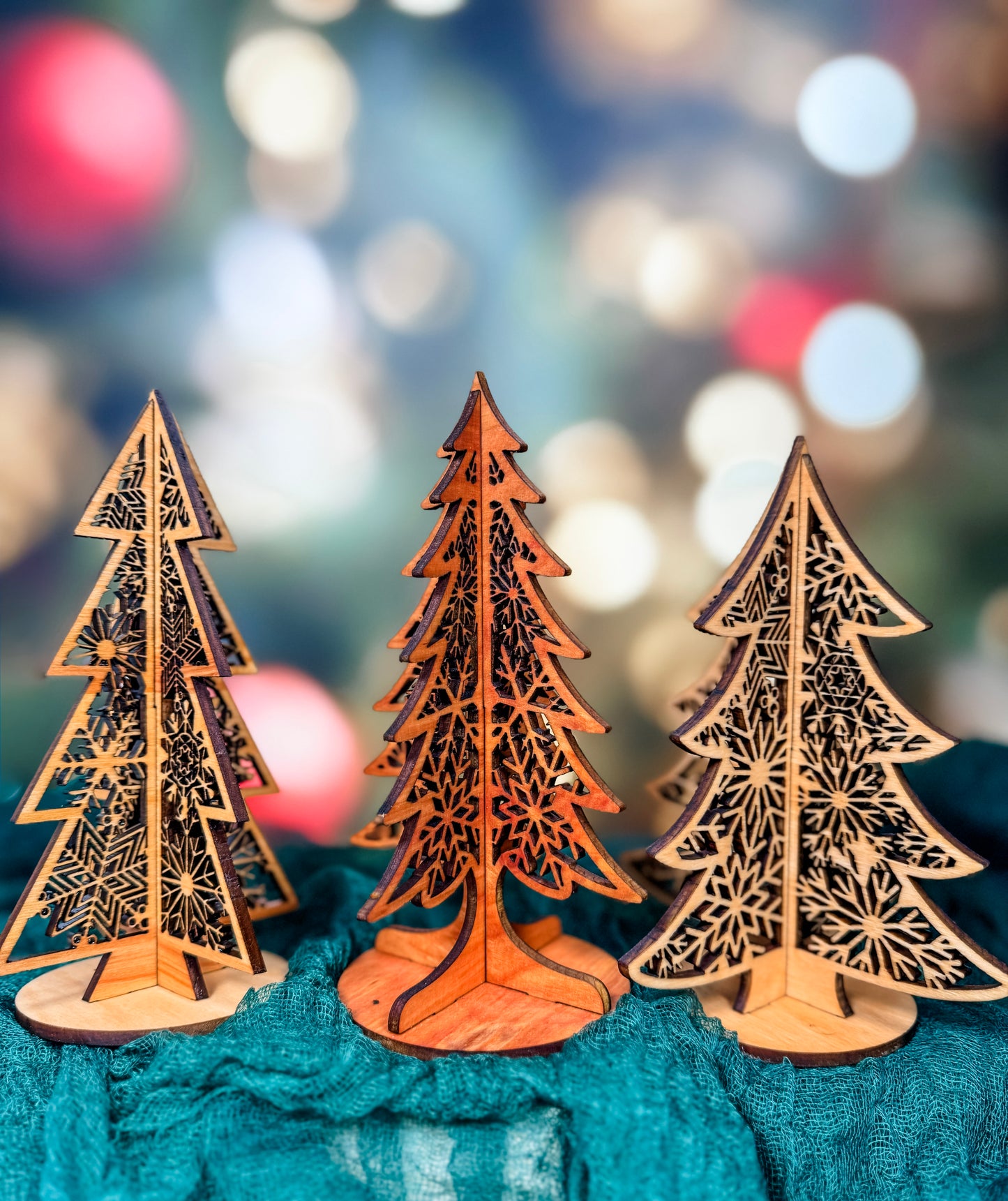 Holiday Tabletop and Mantel Trees