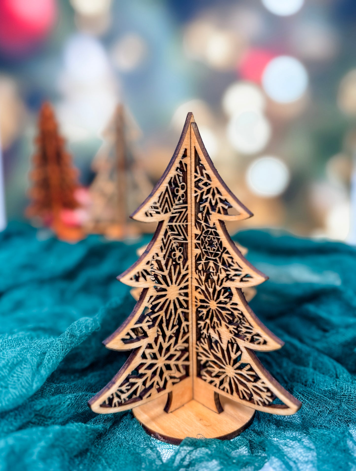 Holiday Tabletop and Mantel Trees