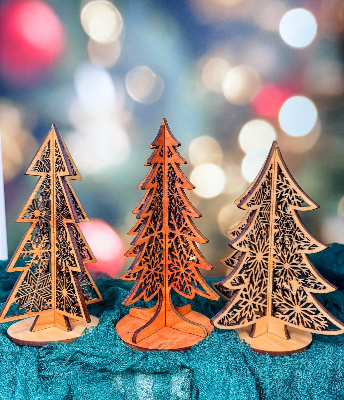 Holiday Tabletop and Mantel Trees