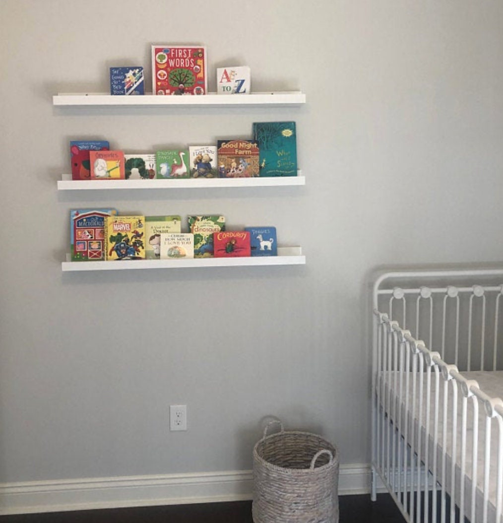 White Painted Nursery Book Shelf