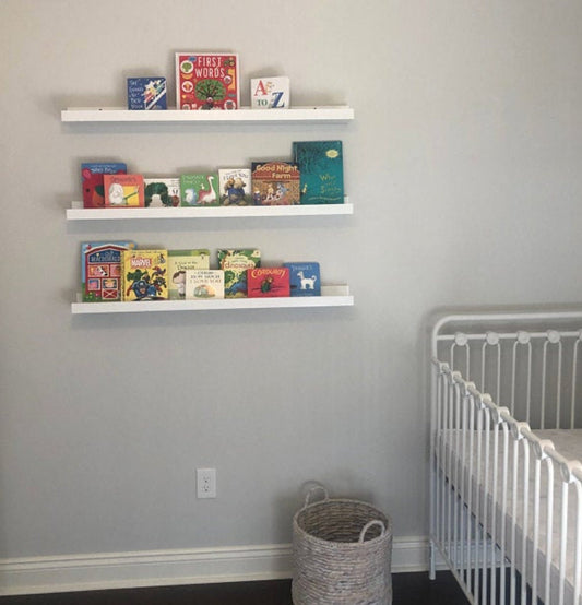 White Painted Nursery Book Shelf