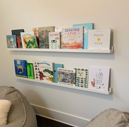 White Painted Nursery Book Shelf