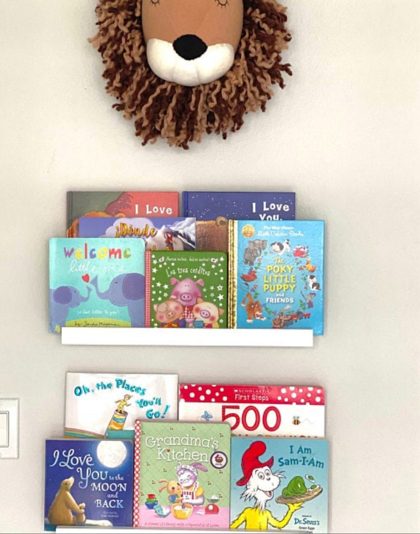 White Painted Nursery Book Shelf