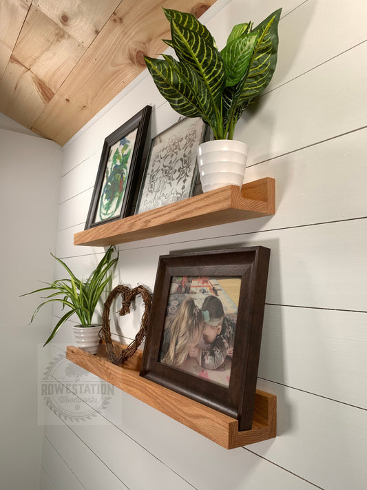 Solid Red Oak Picture Ledge