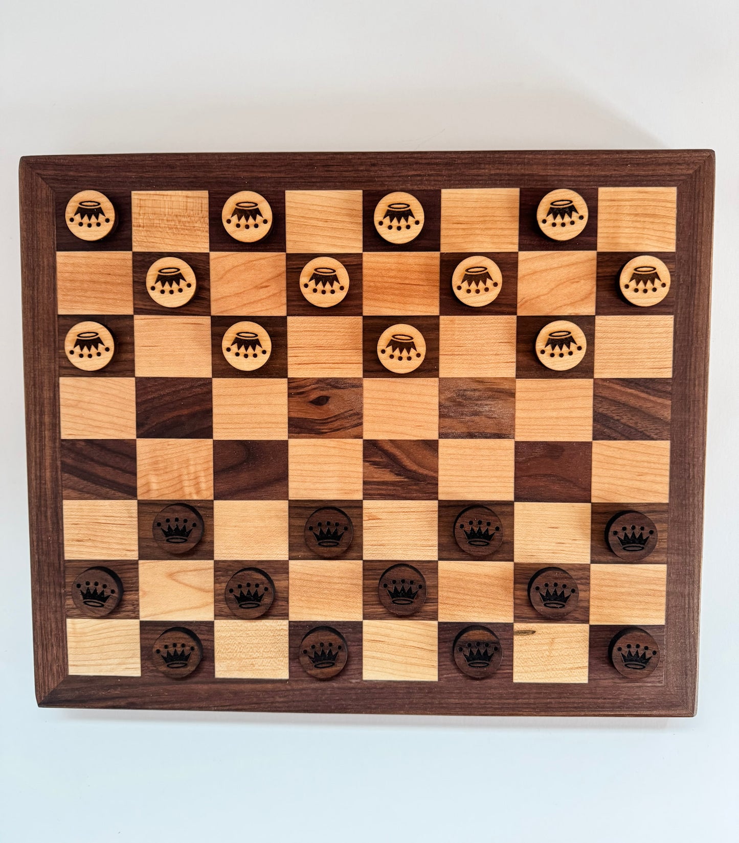 Handcrafted Checkers Board