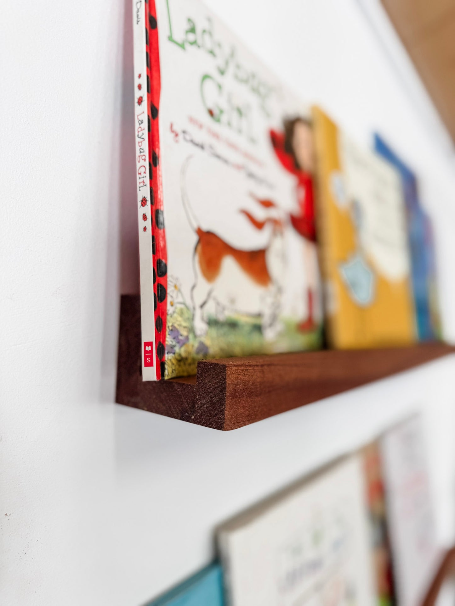 Solid Mahogany Nursery Book Shelf