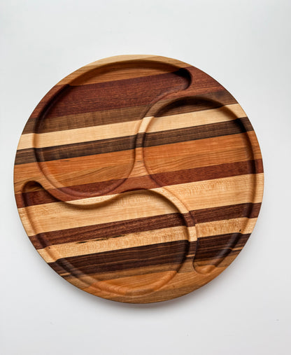 Three Section Swirl Serving Tray