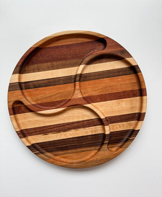 Three Section Swirl Serving Tray