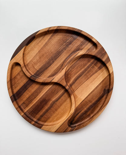 Three Section Swirl Serving Tray