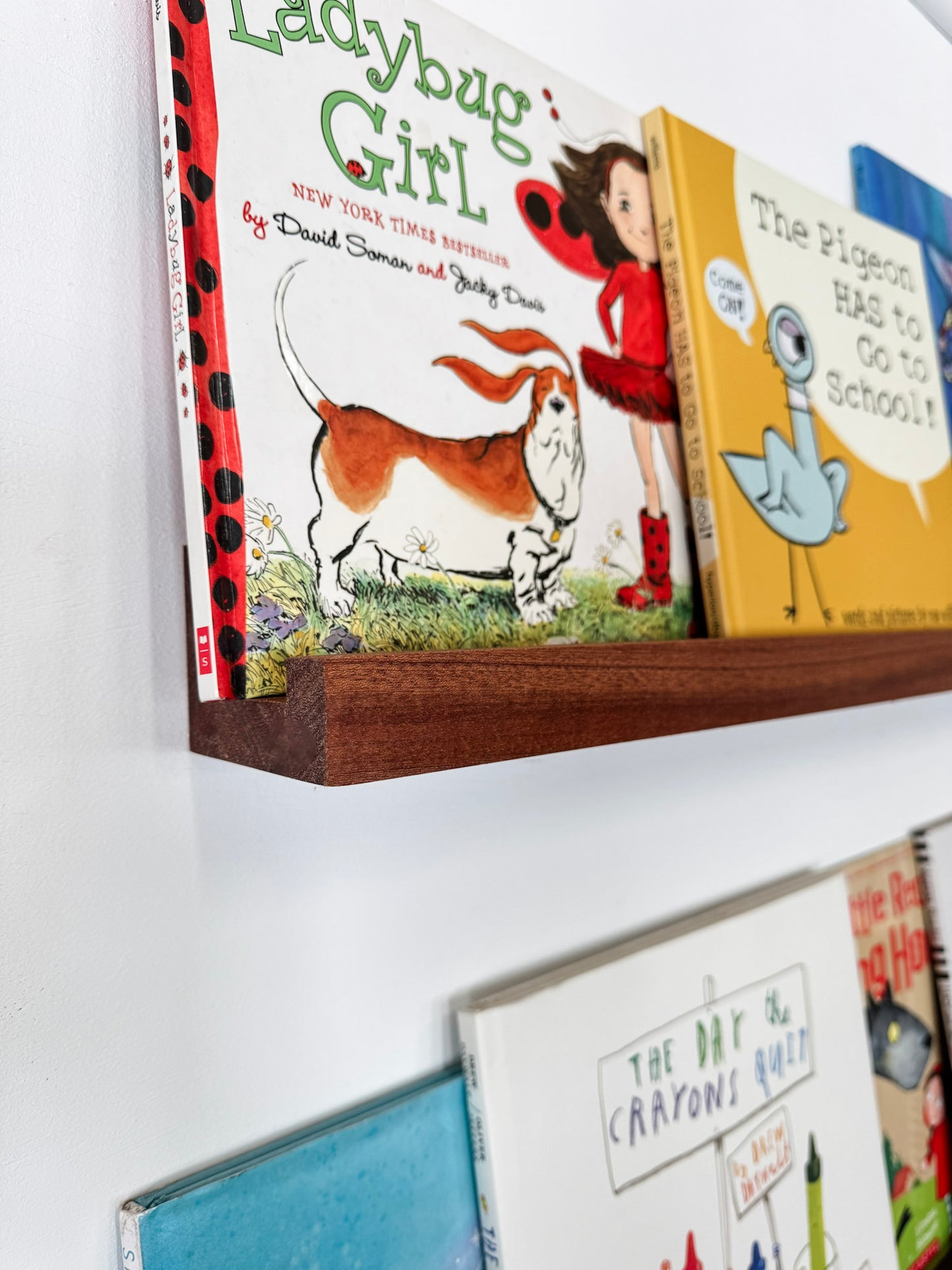 Solid Mahogany Nursery Book Shelf