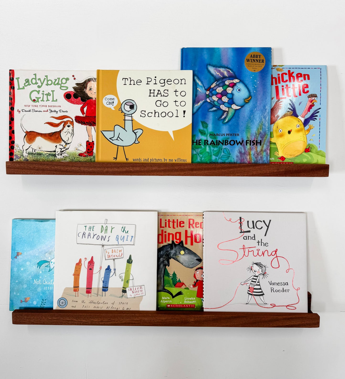 Solid Mahogany Nursery Book Shelf