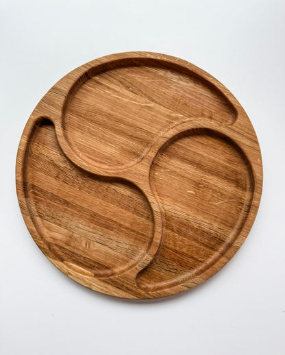 Three Section Swirl Serving Tray